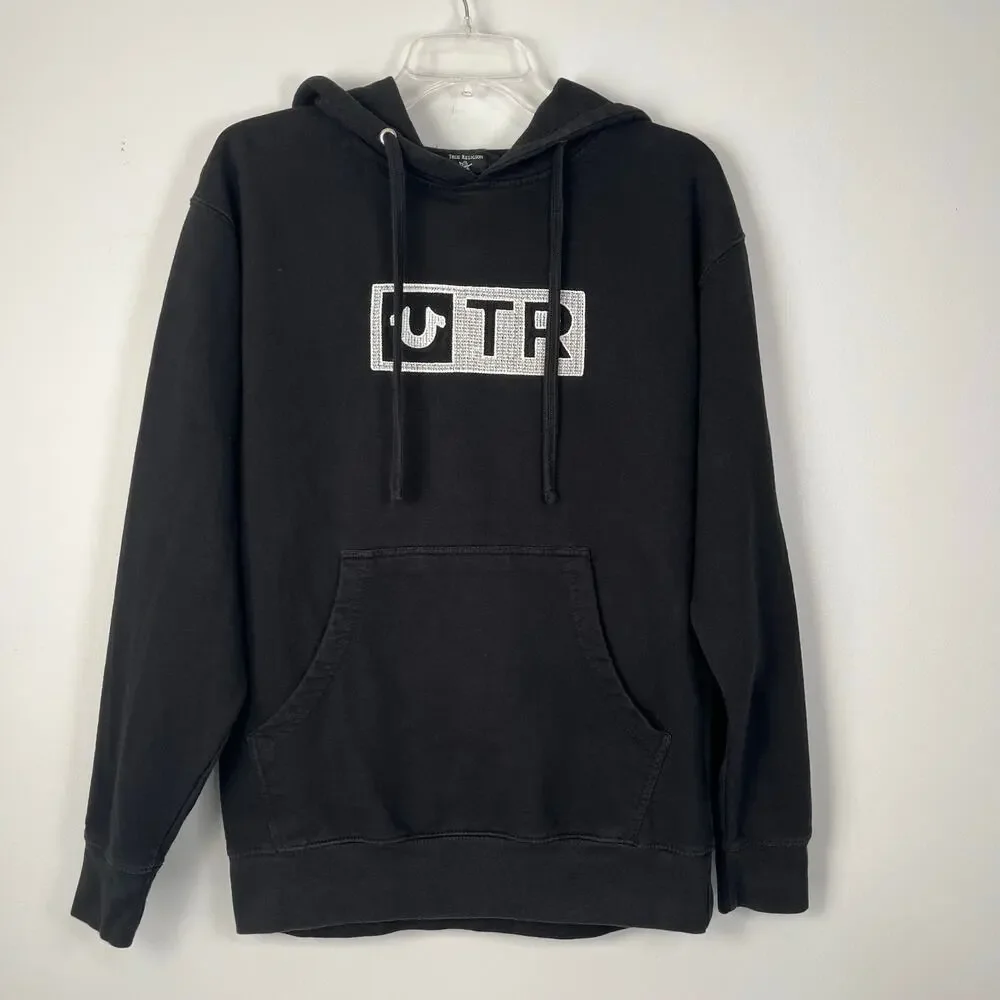 True Religion Pullover Hoodie Sweatshirt Embroidered